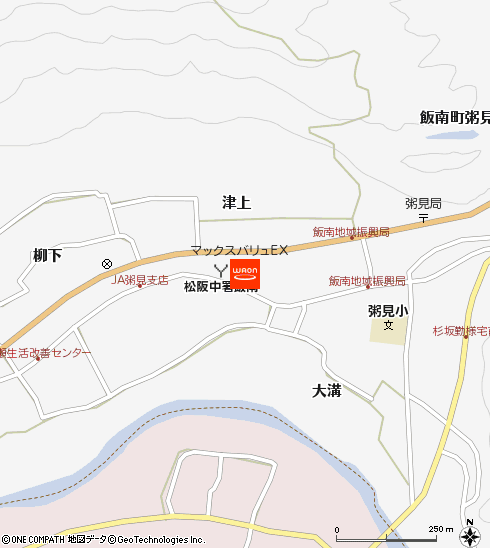 マックスバリュエクスプレス松阪粥見店付近の地図